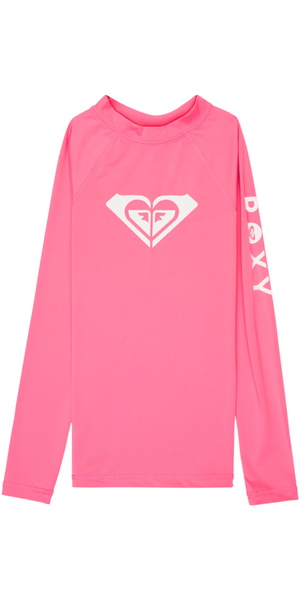 2026 Roxy Junior Whole Hearted Long Sleeve Rash Vest ERGWR03490 - Sangria Sunset